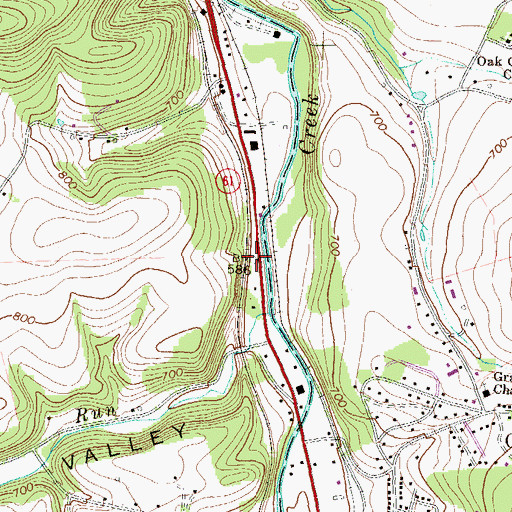 Topographic Map of D and Z Ramp Station, PA
