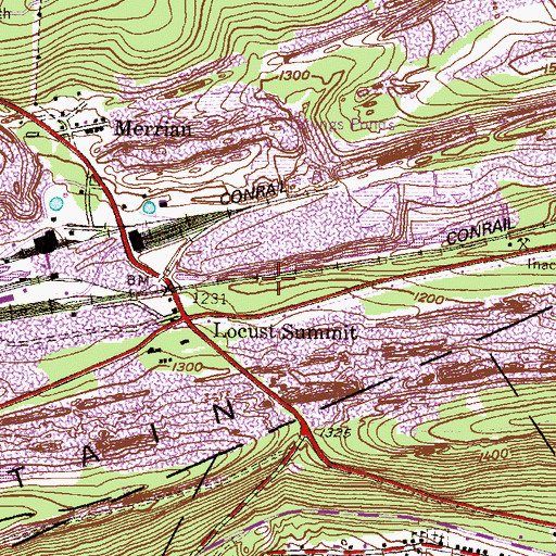 Topographic Map of Gilberton Plant Station, PA