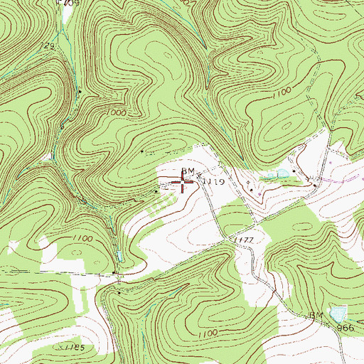 Topographic Map of Farnsworth, PA