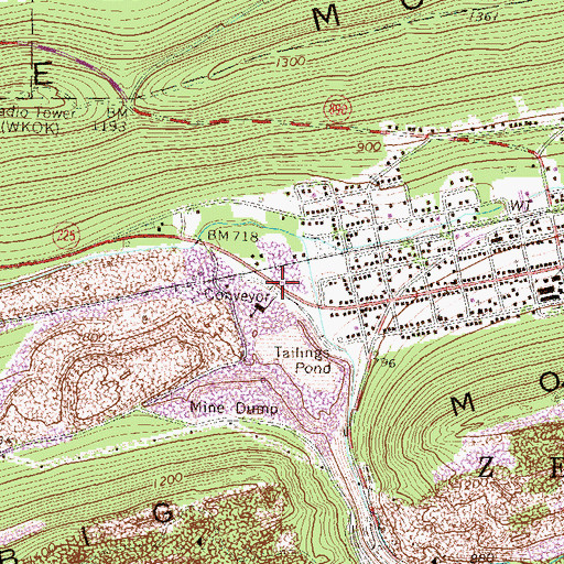 Topographic Map of Trevorton Breaker Station, PA