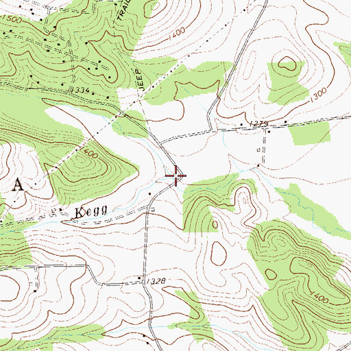 Topographic Map of Negro Hollow Run, PA