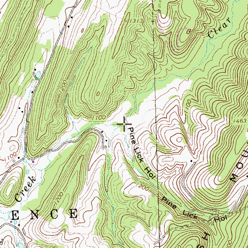 Topographic Map of Deer Lick Hollow Run, PA