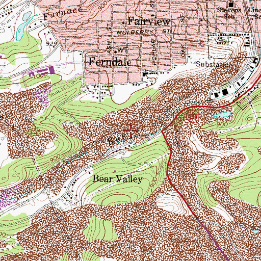 Topographic Map of Carbon Run Breaker Station, PA
