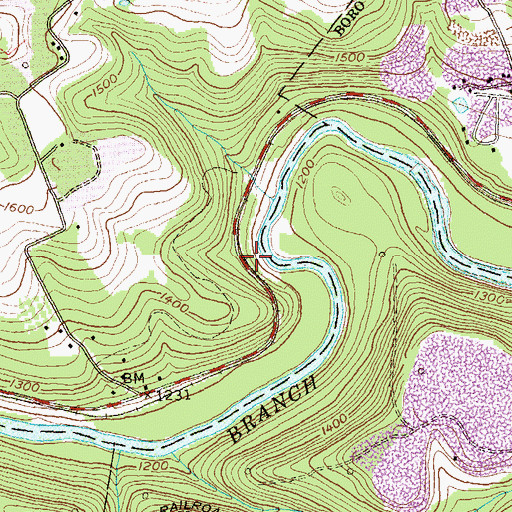 Topographic Map of Rowles Station, PA