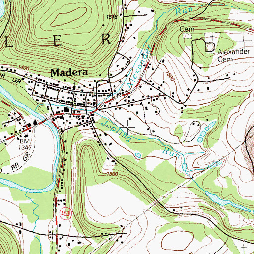 Topographic Map of Mid Penn Mine Station, PA