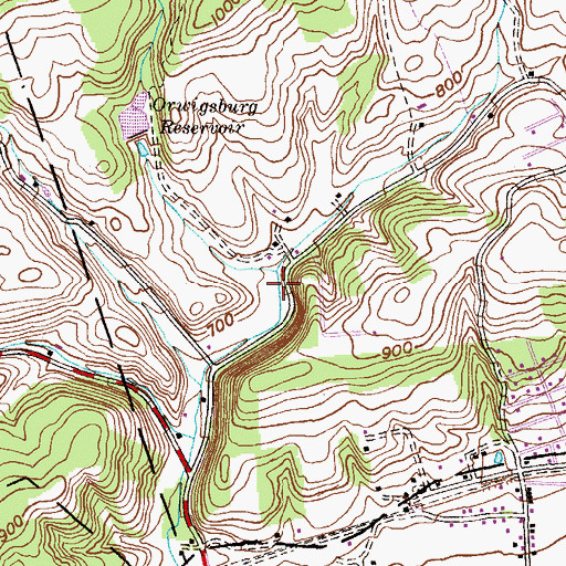 Topographic Map of Silfis Run, PA