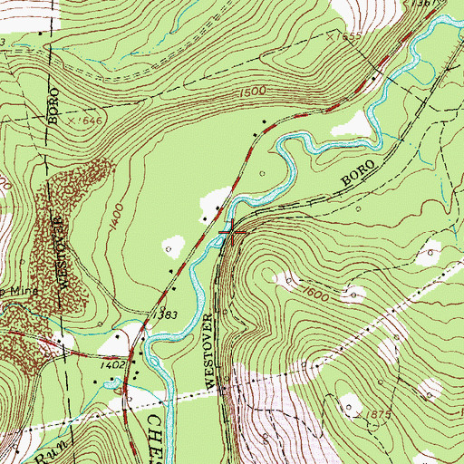 Topographic Map of Karen Number 1 Mine Station, PA