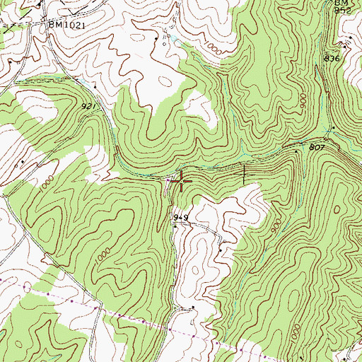 Topographic Map of Chilcote Corner, PA