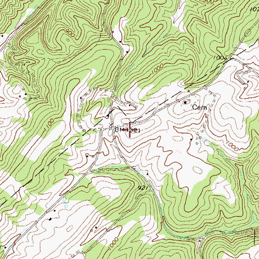 Topographic Map of Wible Corner, PA