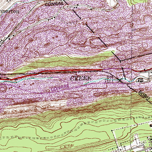 Topographic Map of Colorado, PA