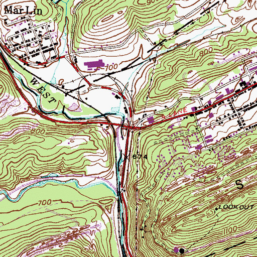 Topographic Map of York Farm Junction, PA