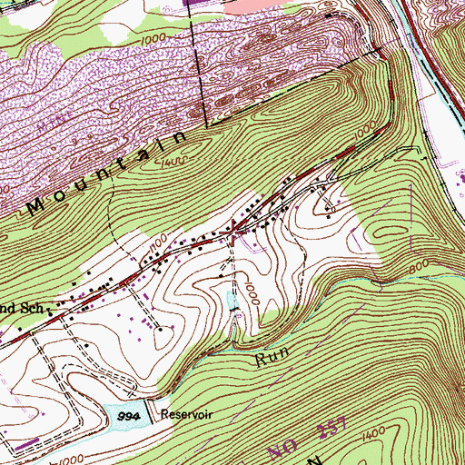 Topographic Map of New England, PA