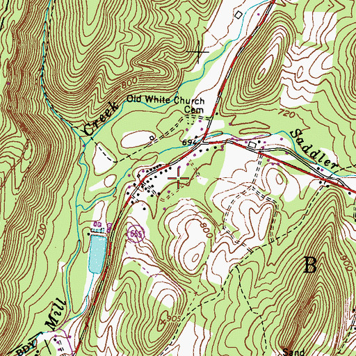 Topographic Map of Fousetown, PA