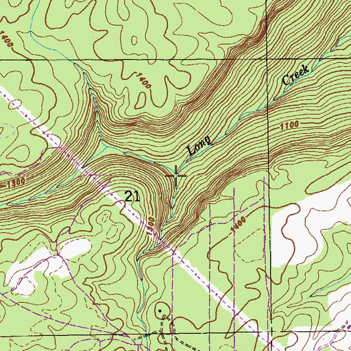 Topographic Map of Ladd Creek, AL