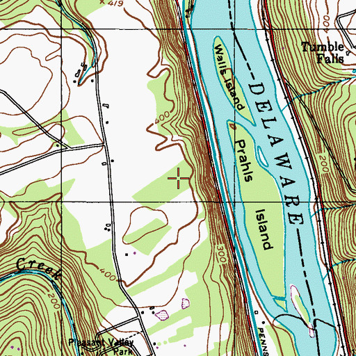 Topographic Map of Tohickon Valley Park, PA