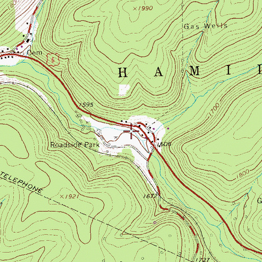Topographic Map of Wildcat Recreation Site, PA