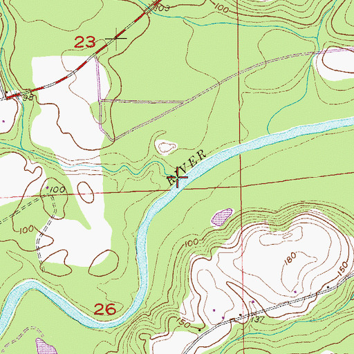 Topographic Map of Laddon Creek, AL
