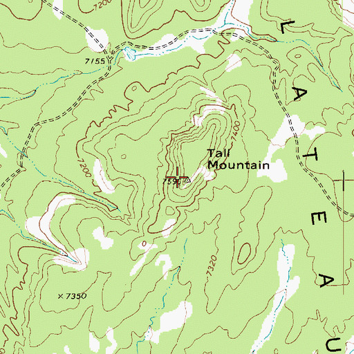 Topographic Map of Tall Mountain, AZ
