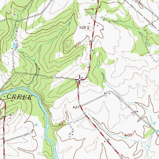Topographic Map of Weaver Schoolhouse, PA