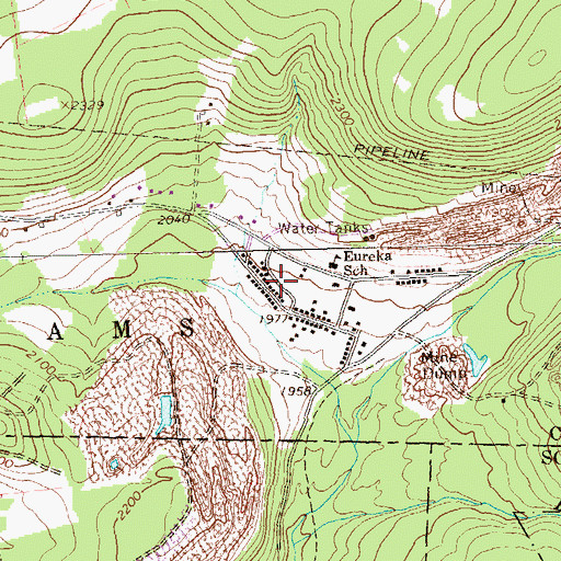 Topographic Map of Mine Number 42, PA