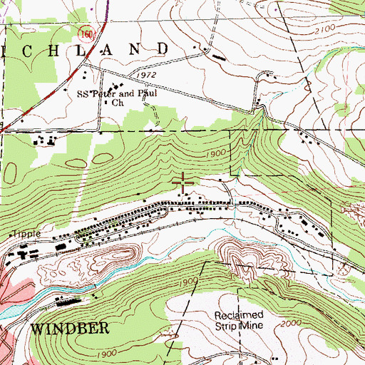 Topographic Map of Mine Number 36, PA