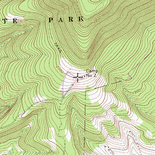 Topographic Map of Camp Number 2, PA