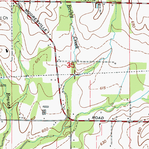 Topographic Map of Lake Creek, AL