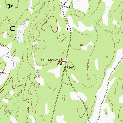 Topographic Map of Tall Mountain Well, AZ