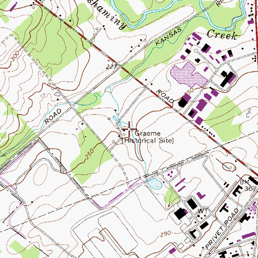 Topographic Map of Graeme (historical), PA