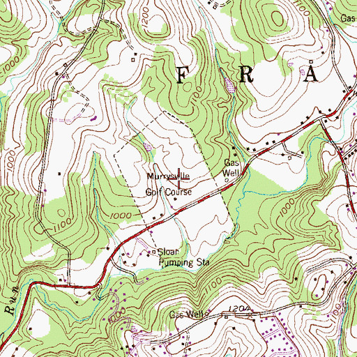 Topographic Map of Murrysville Golf Course, PA