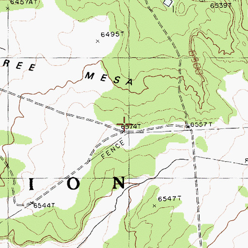 Topographic Map of Tall Tree Mesa, AZ