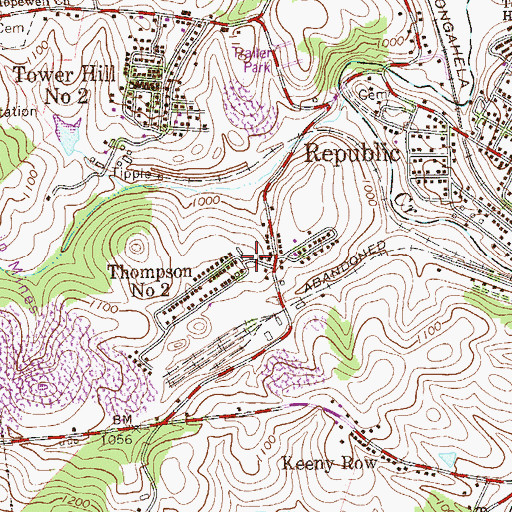 Topographic Map of Thompson Number 2, PA