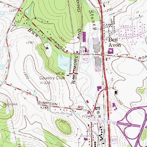 Topographic Map of Vfw Country Club, PA