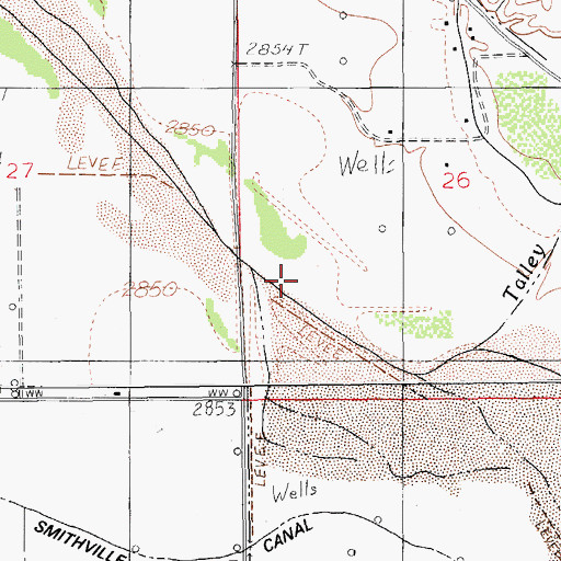 Topographic Map of Talley Wash, AZ