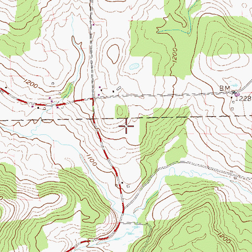Topographic Map of Mount Pisgah State Park, PA