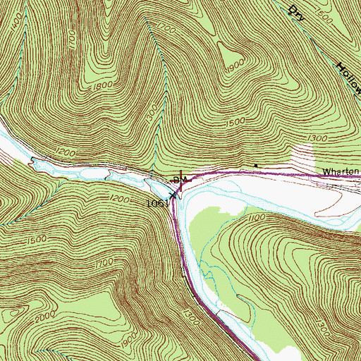 Topographic Map of Bailey Run, PA