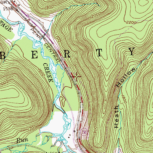Topographic Map of Portage Creek, PA