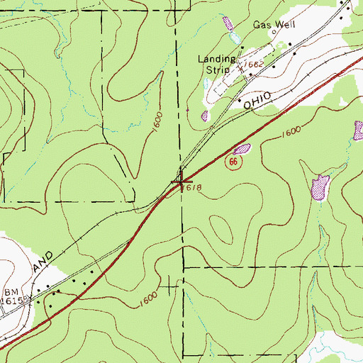 Topographic Map of Maple Creek, PA