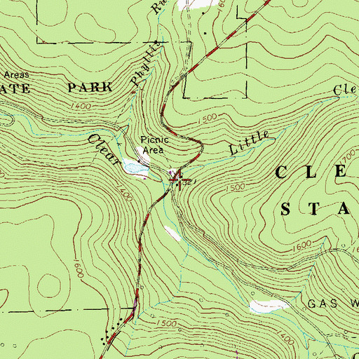 Topographic Map of Clear Creek, PA