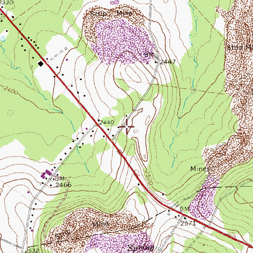 Topographic Map of Coleman School, PA