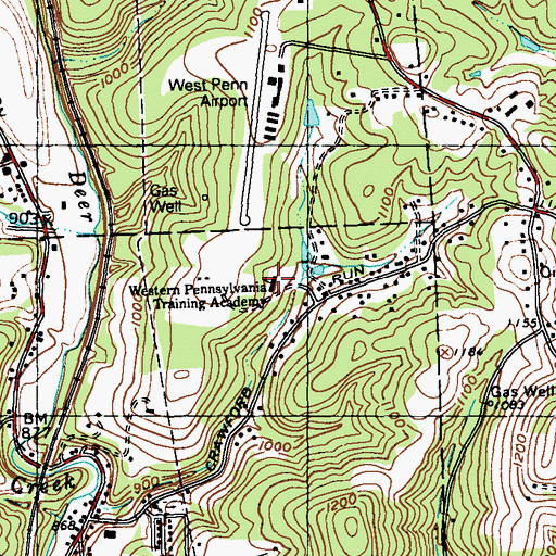 Topographic Map of Western Pennsylvania Training Academy, PA