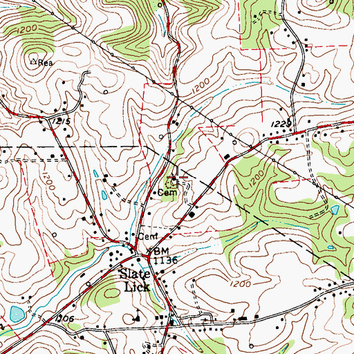 Topographic Map of Reformed Presbyterian Church, PA