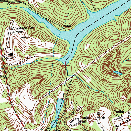 Topographic Map of Thorn Run, PA