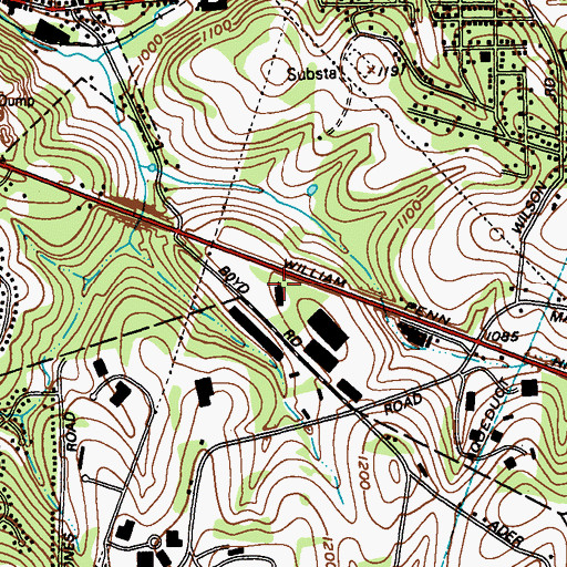 Topographic Map of Cornerstone Ministries Church, PA