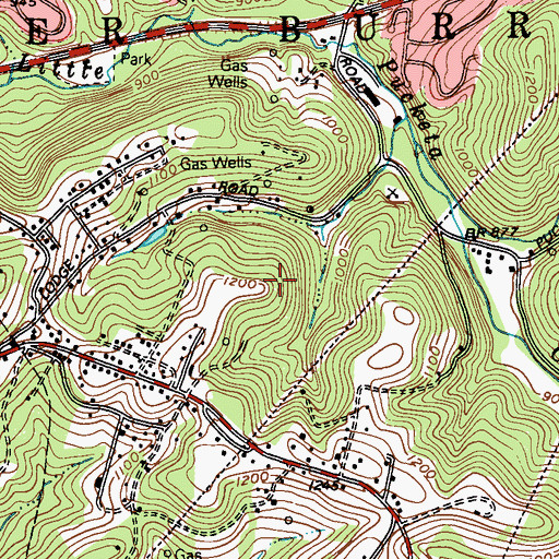 Topographic Map of Kingdom Hall Church, PA