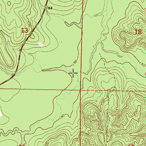 Topographic Map of Lamar Mill Creek, AL