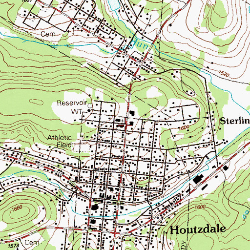 Topographic Map of Christ the King Church, PA