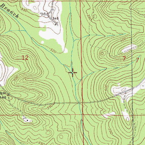 Topographic Map of Lambert Branch, AL