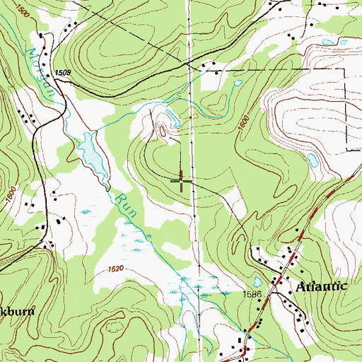 Topographic Map of Mascot (historical), PA