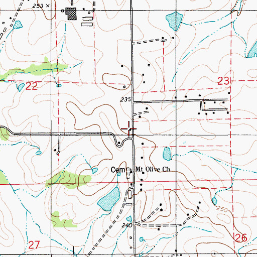 Topographic Map of Lambert School, AL